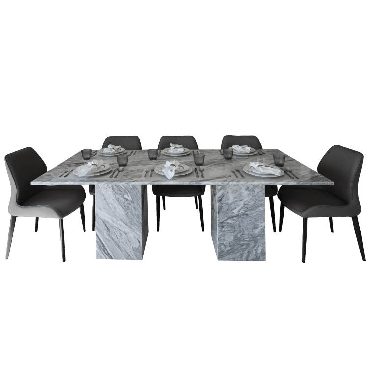 Nora Stan Grey Marble Dining Table Dining Table Glass Marble Luxury