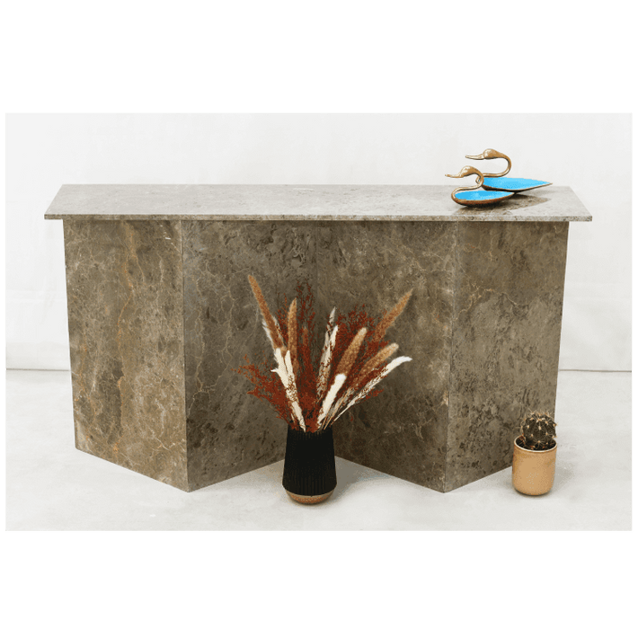 Office Console Table | White, Grey & Black Marble Options | Beige ...