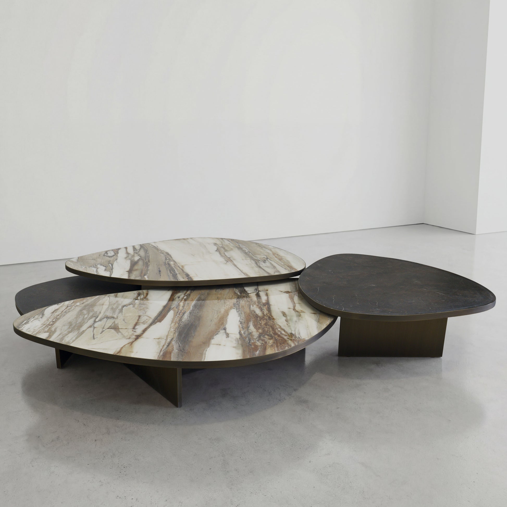 Aurelia marble coffee table set - Marbeya Charm