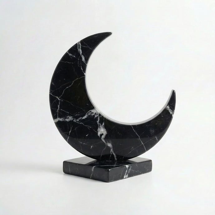 Marble Crescent Moon Decoration For Ramadan – Marbeya Charm