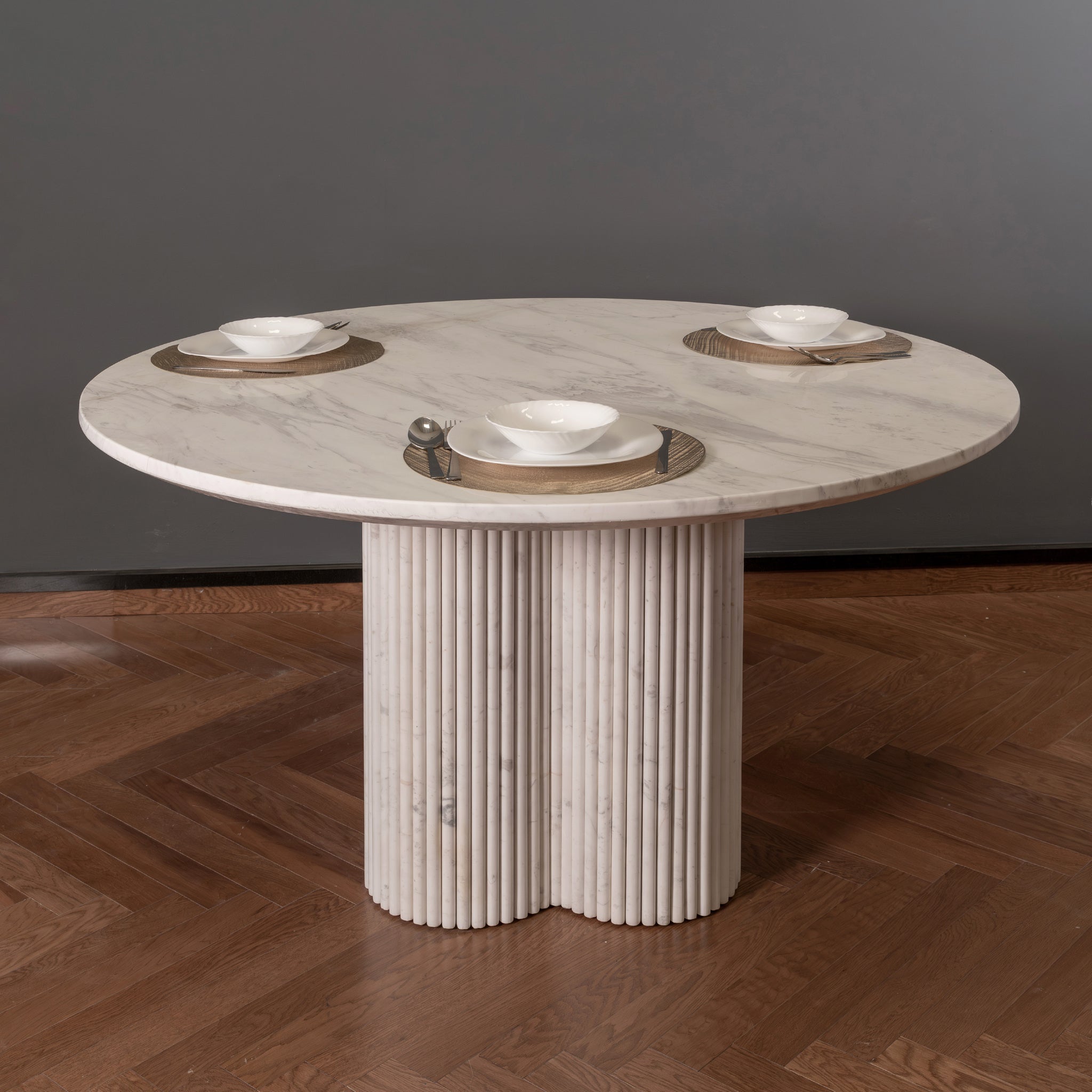 Celeste White Marble Dining