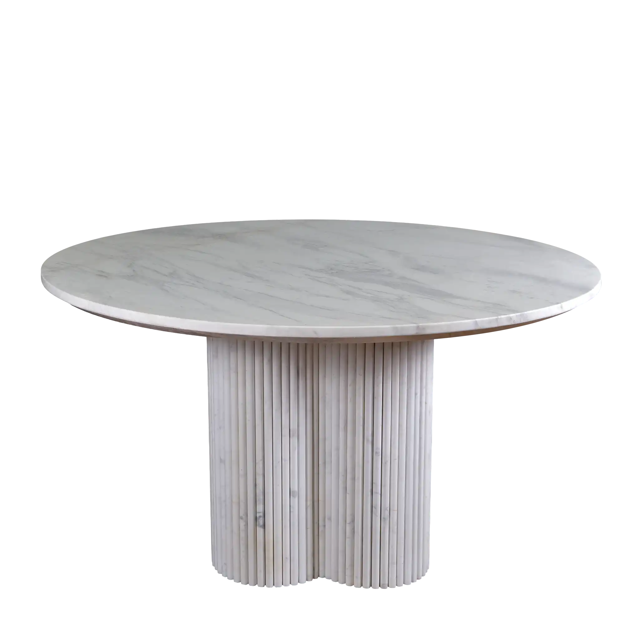 Celeste White Marble Dining Table - Marbeya Charm