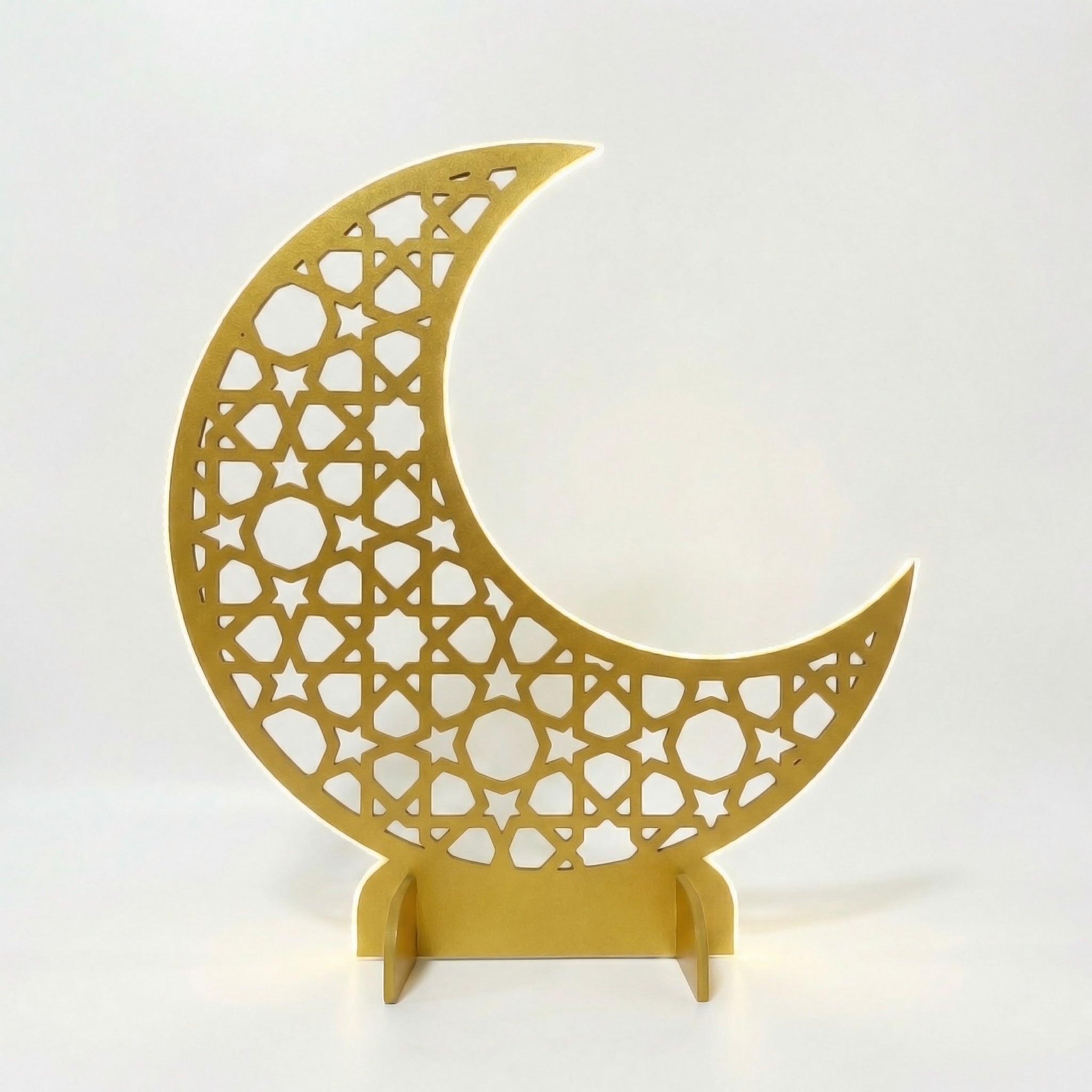LED-Lit Wooden Ramadan Hilal