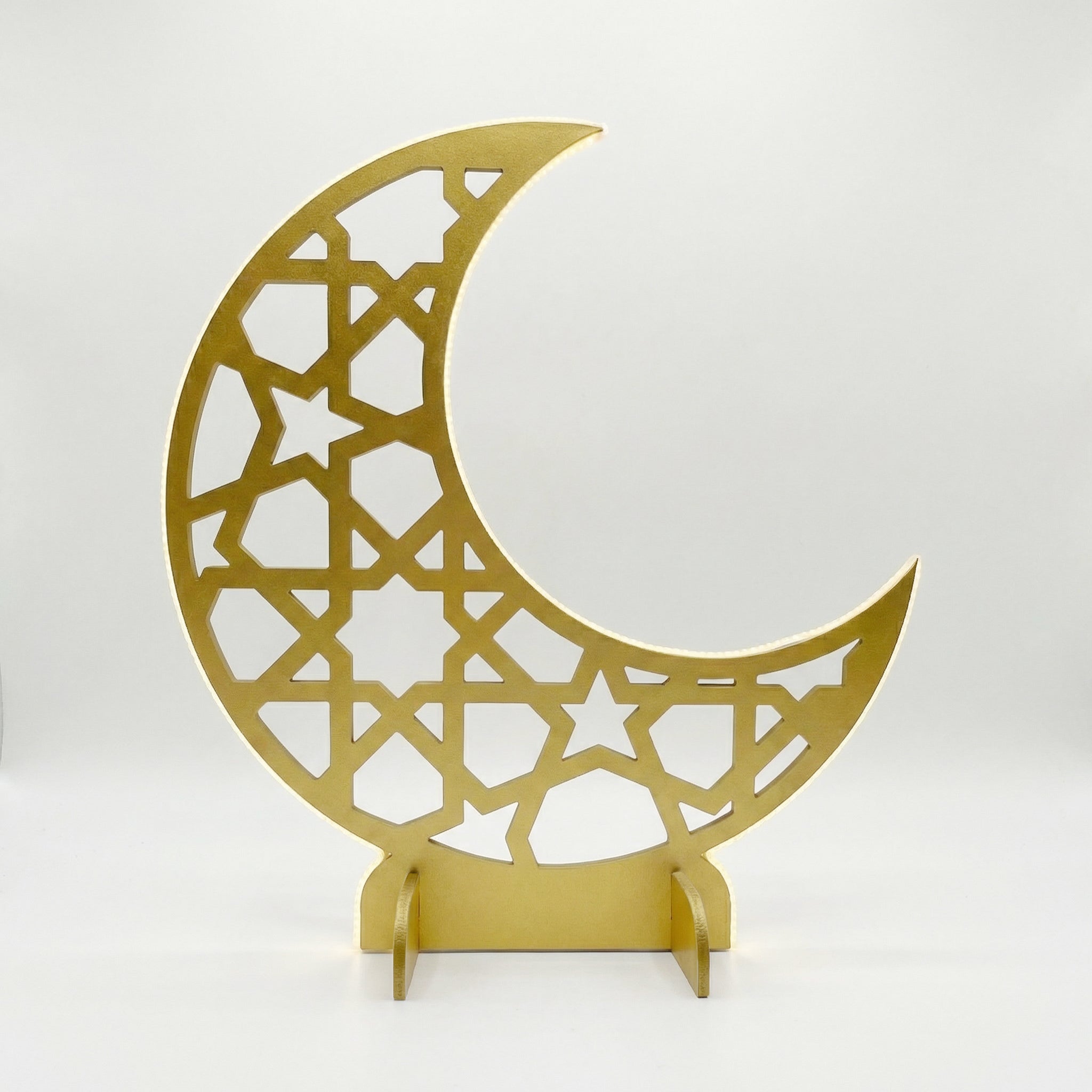 LED-Lit Wooden Ramadan Hilal