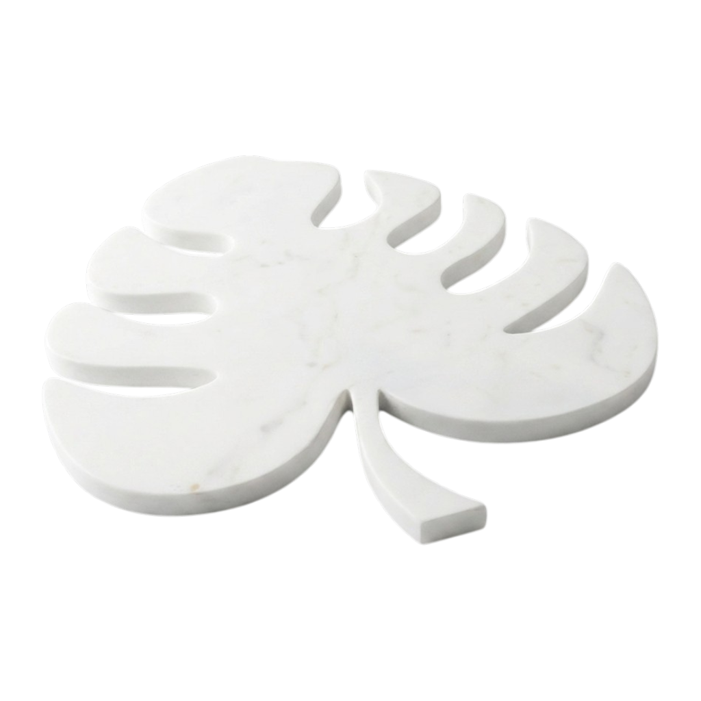LEAF CHEESE BOARD-WHITE