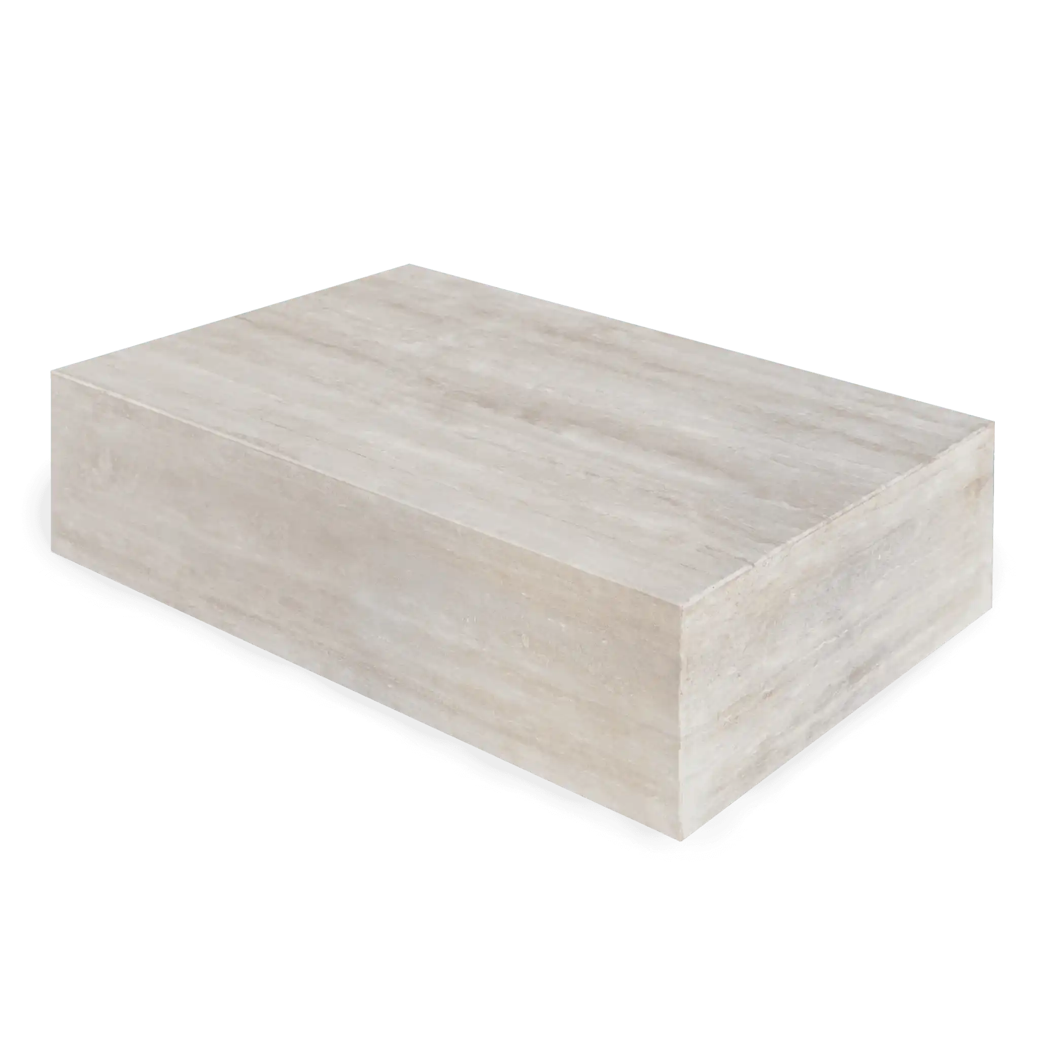 Linea Rectangular Travertine Coffee Table - MArbeya Charm