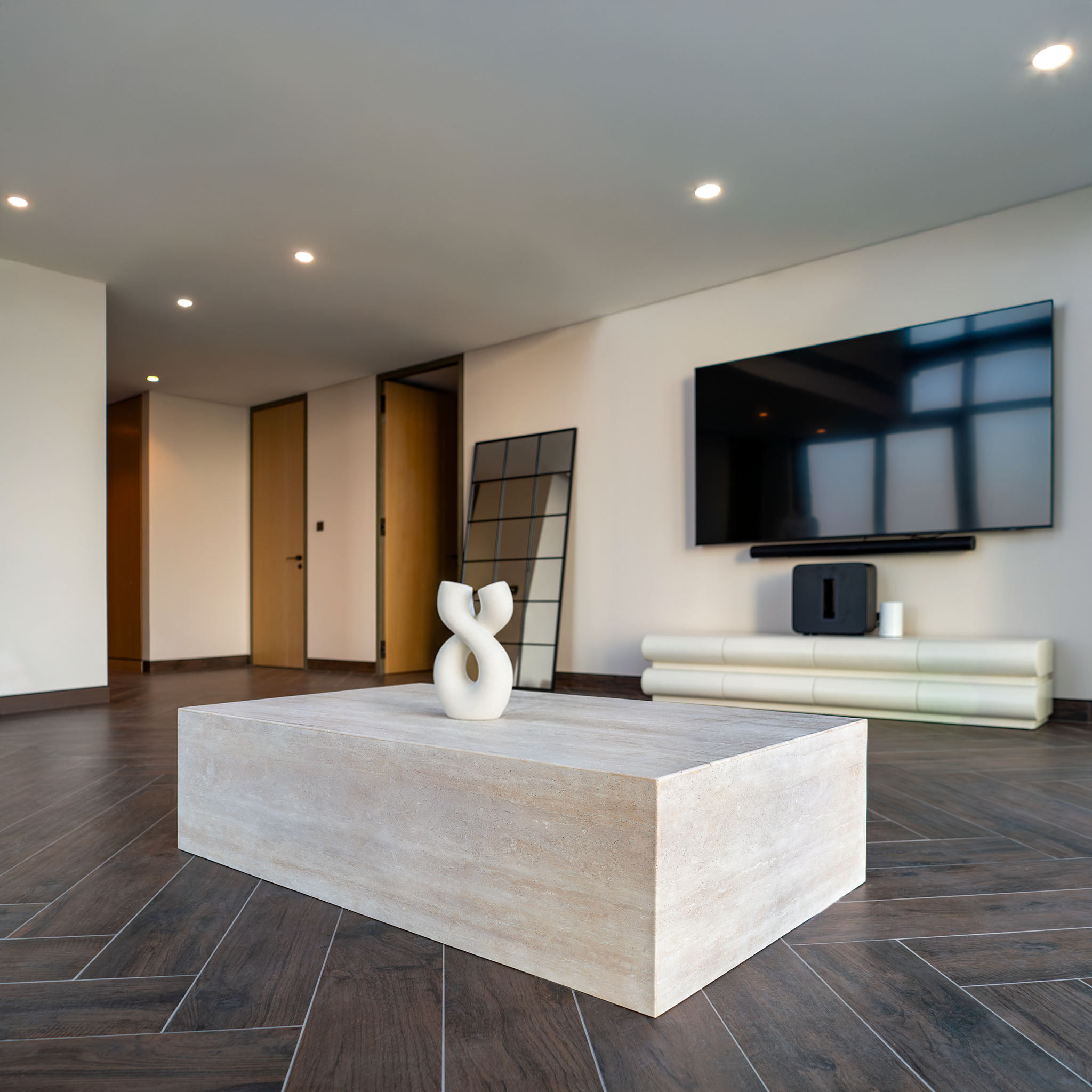 Linea Travertine Coffee Table