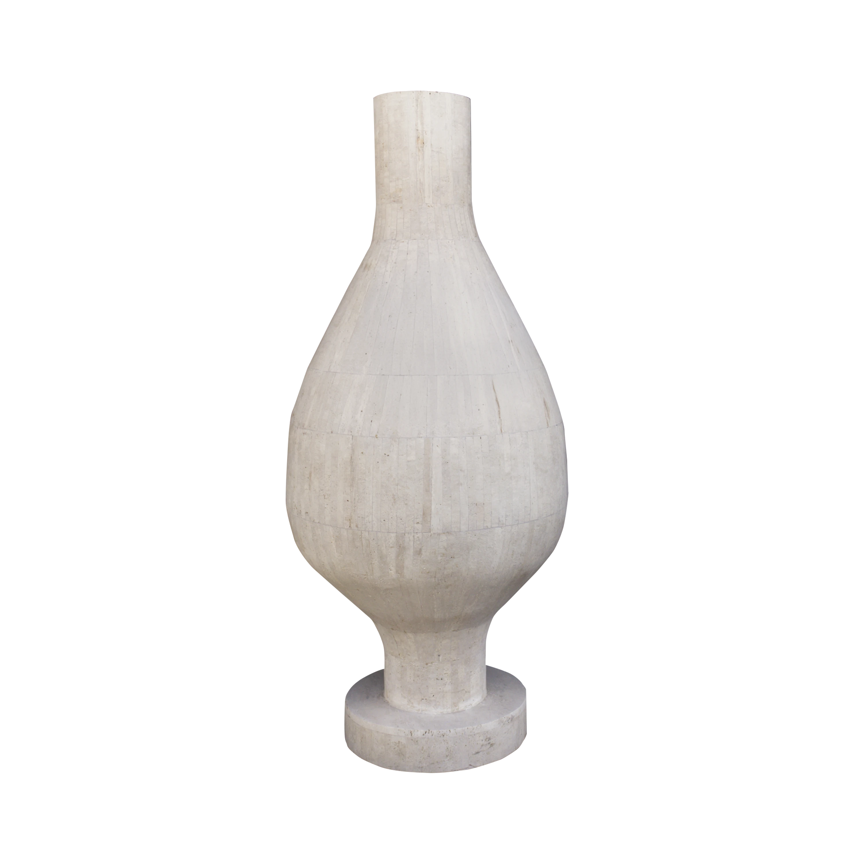 Luna Grande Travertine Vase