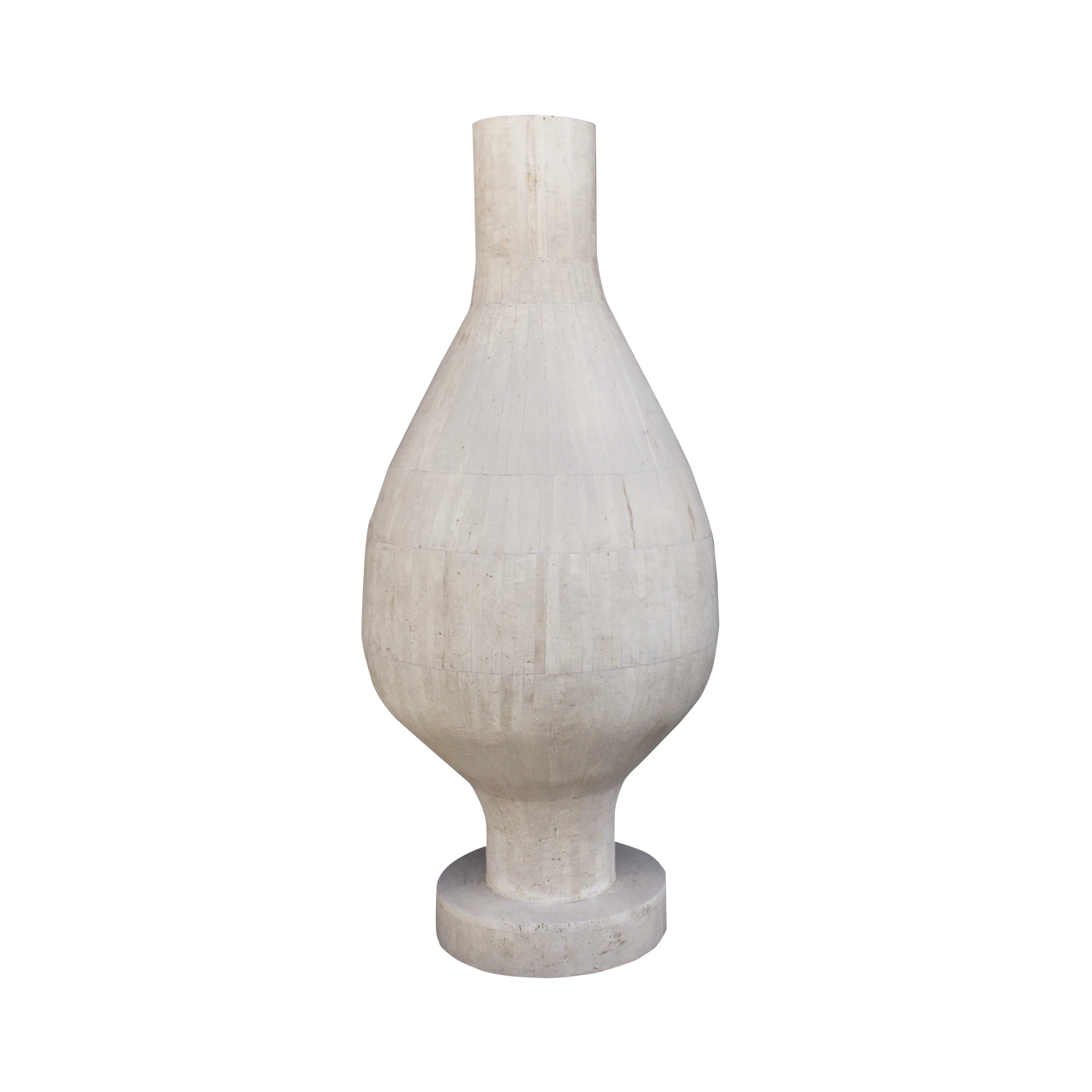 Luna Grande Travertine Vase