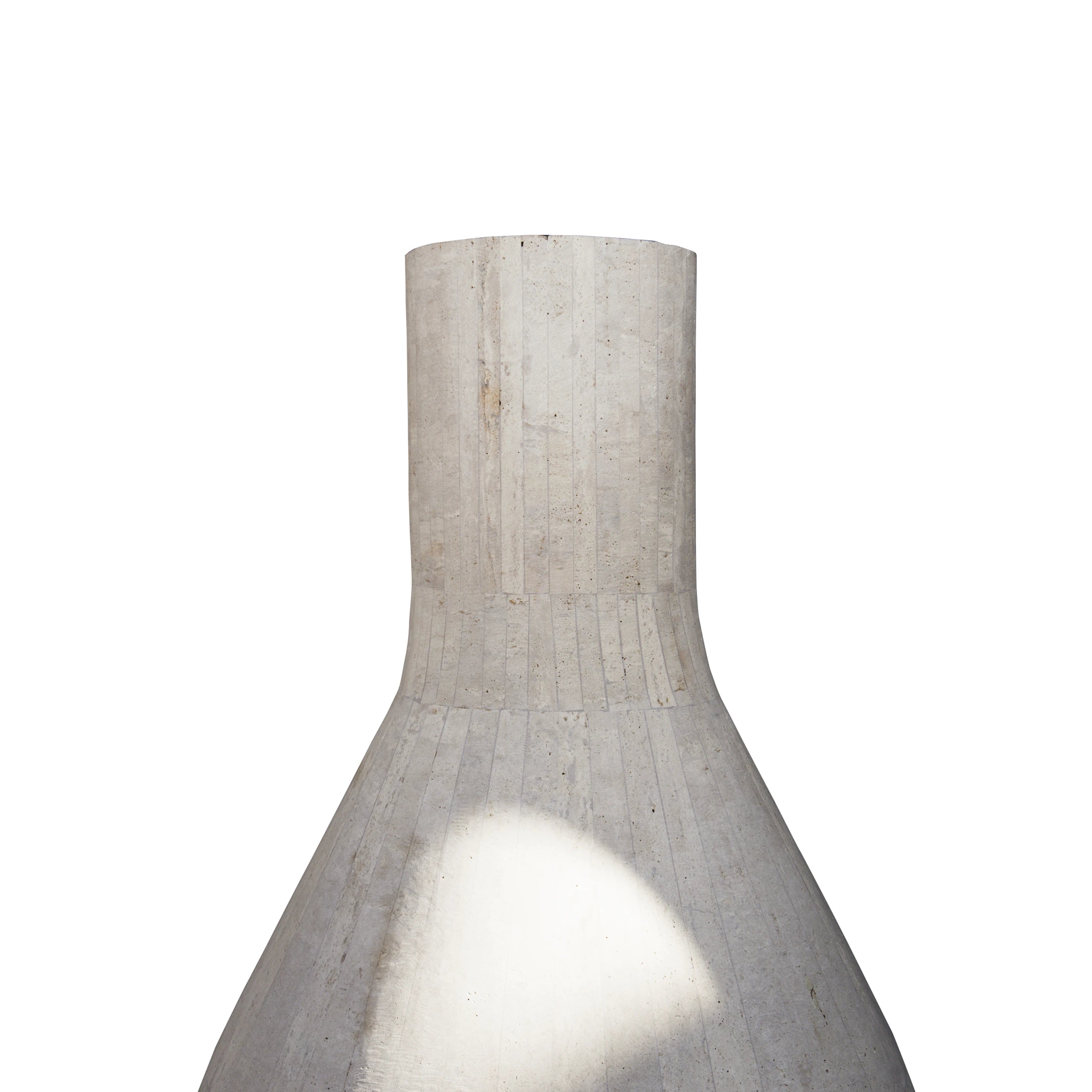 Luna Grande Travertine Vase