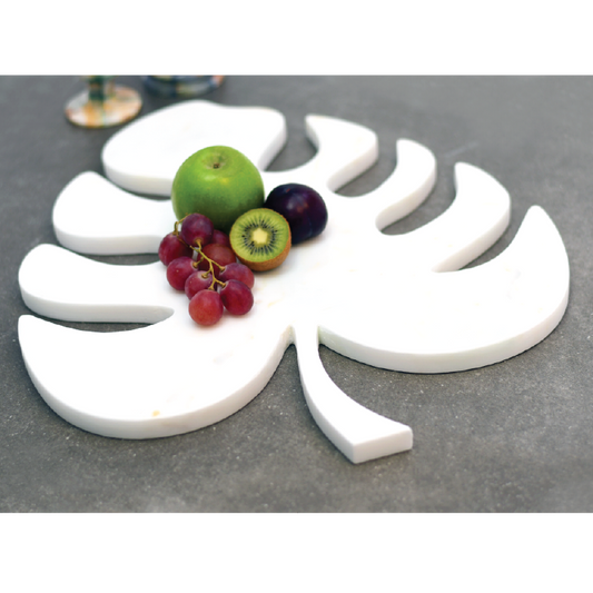 LEAF CHEESE BOARD-WHITE