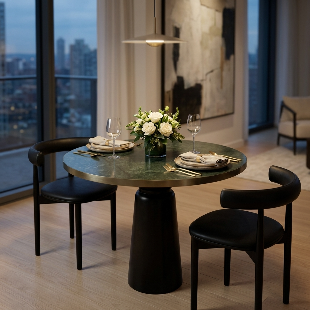 Noir Green Marble Dining Table