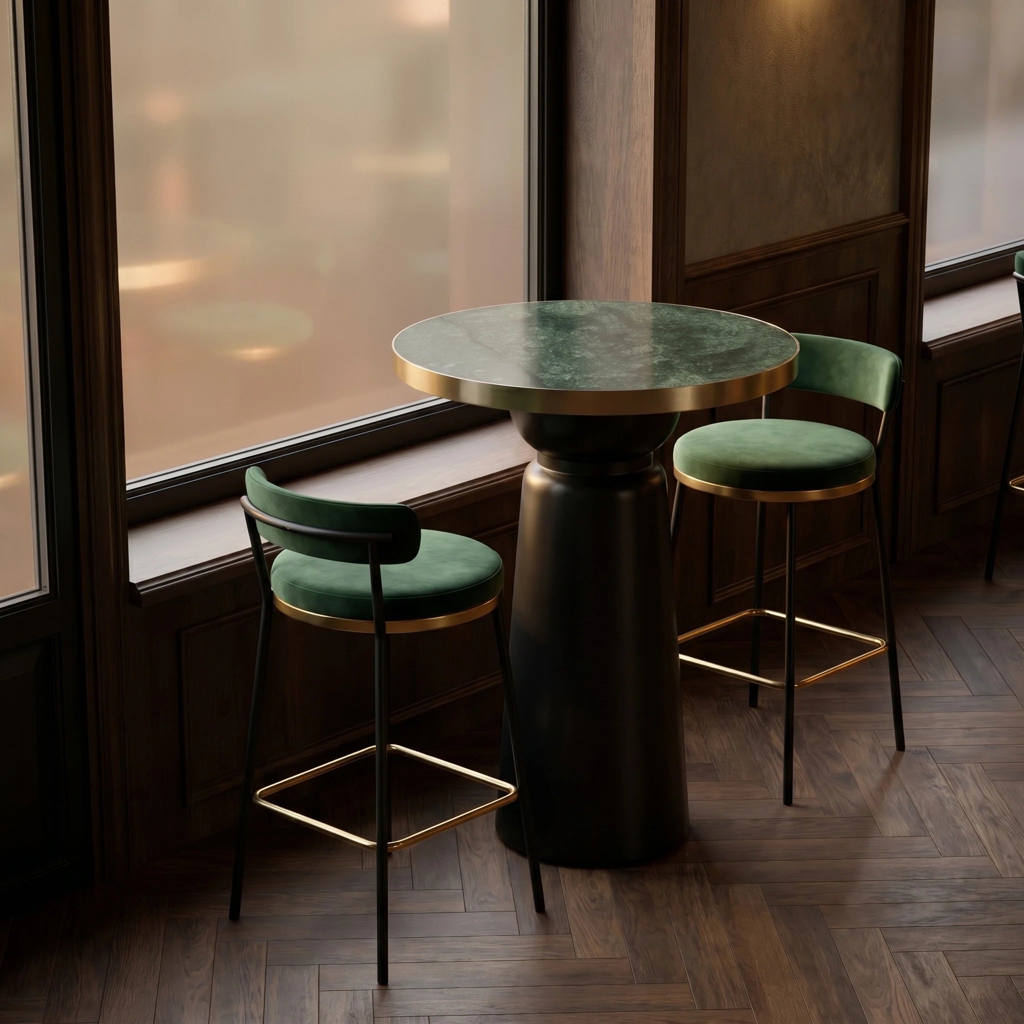 Noir Green Marble Dining Table