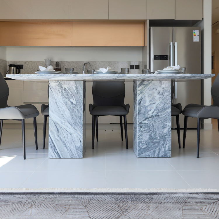 Nora Stan Grey Marble Dining Table