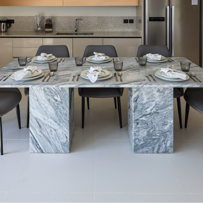 Nora Stan Grey Marble Dining Table