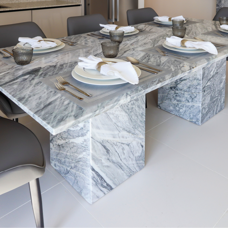 Nora Stan Grey Marble Dining Table