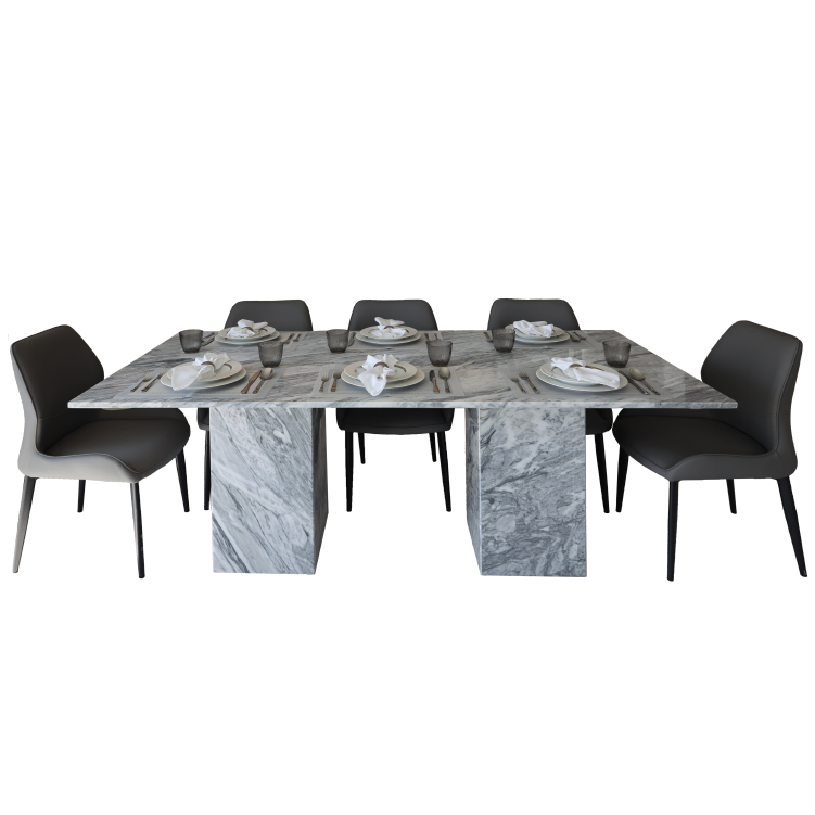 Nora Stan Grey Marble Dining Table