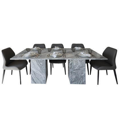 Nora Stan Grey Marble Dining Table