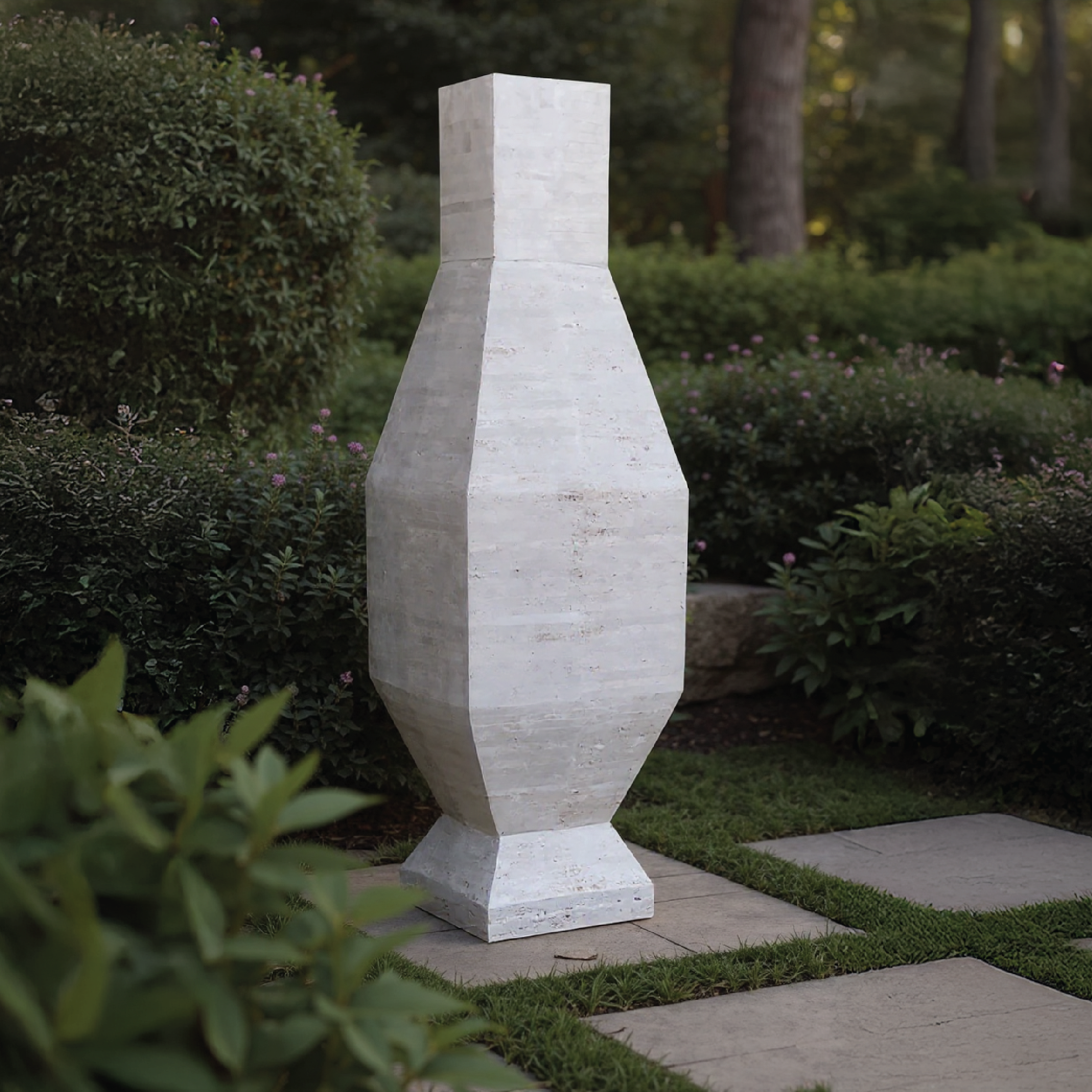 Octa Grande Travertine Vase