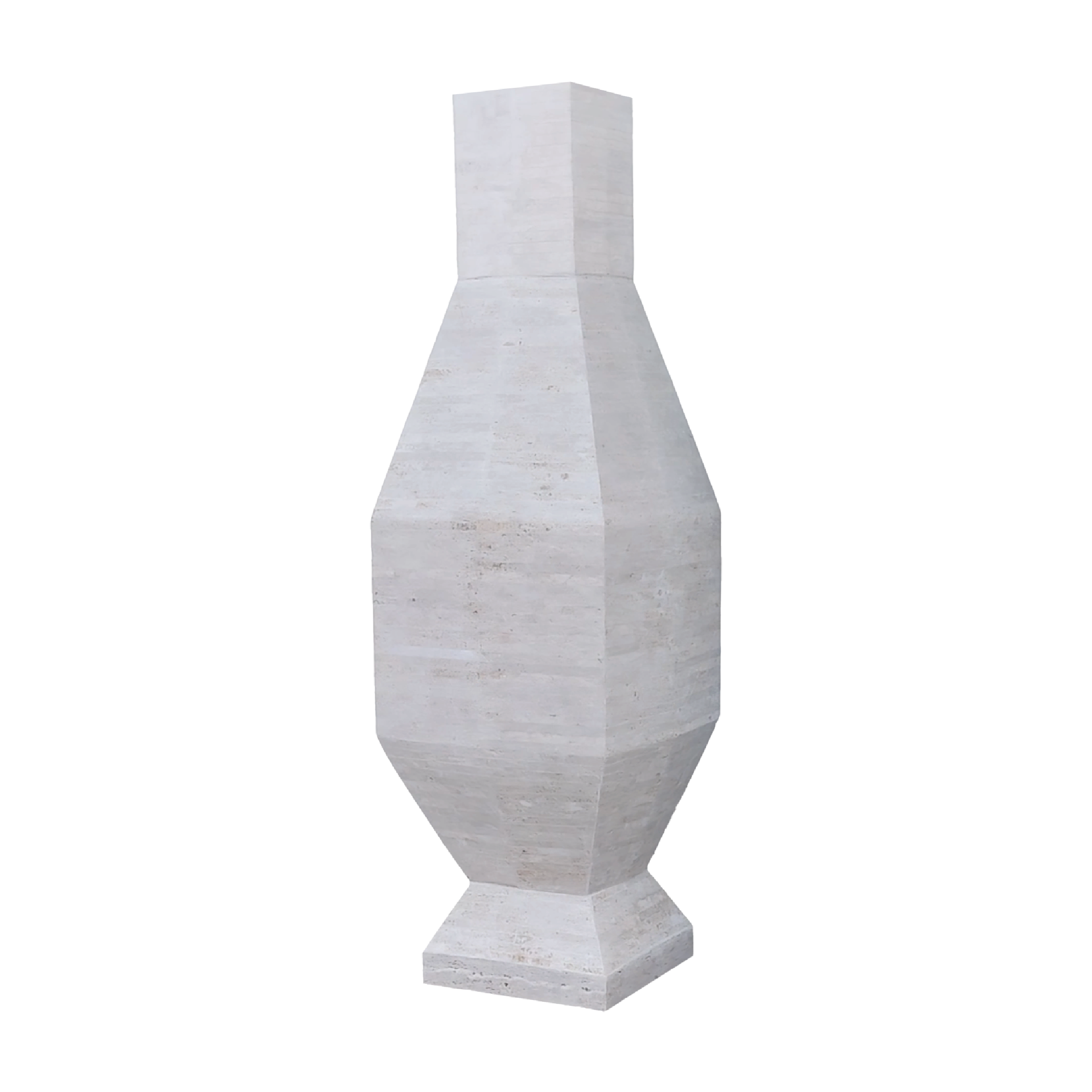 Octa Grande Travertine Vase