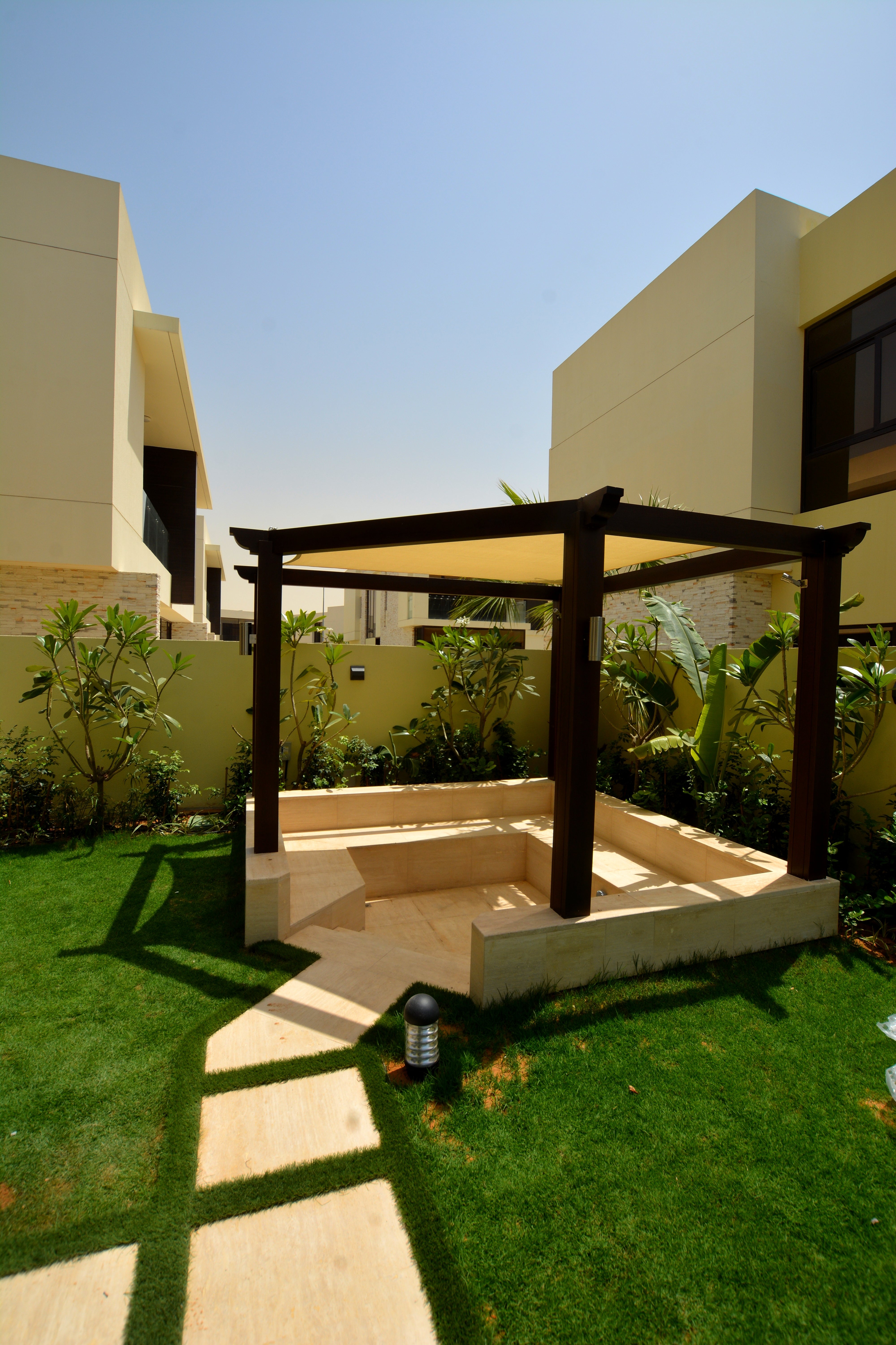 our pergola in a luxury villa garden Dubai