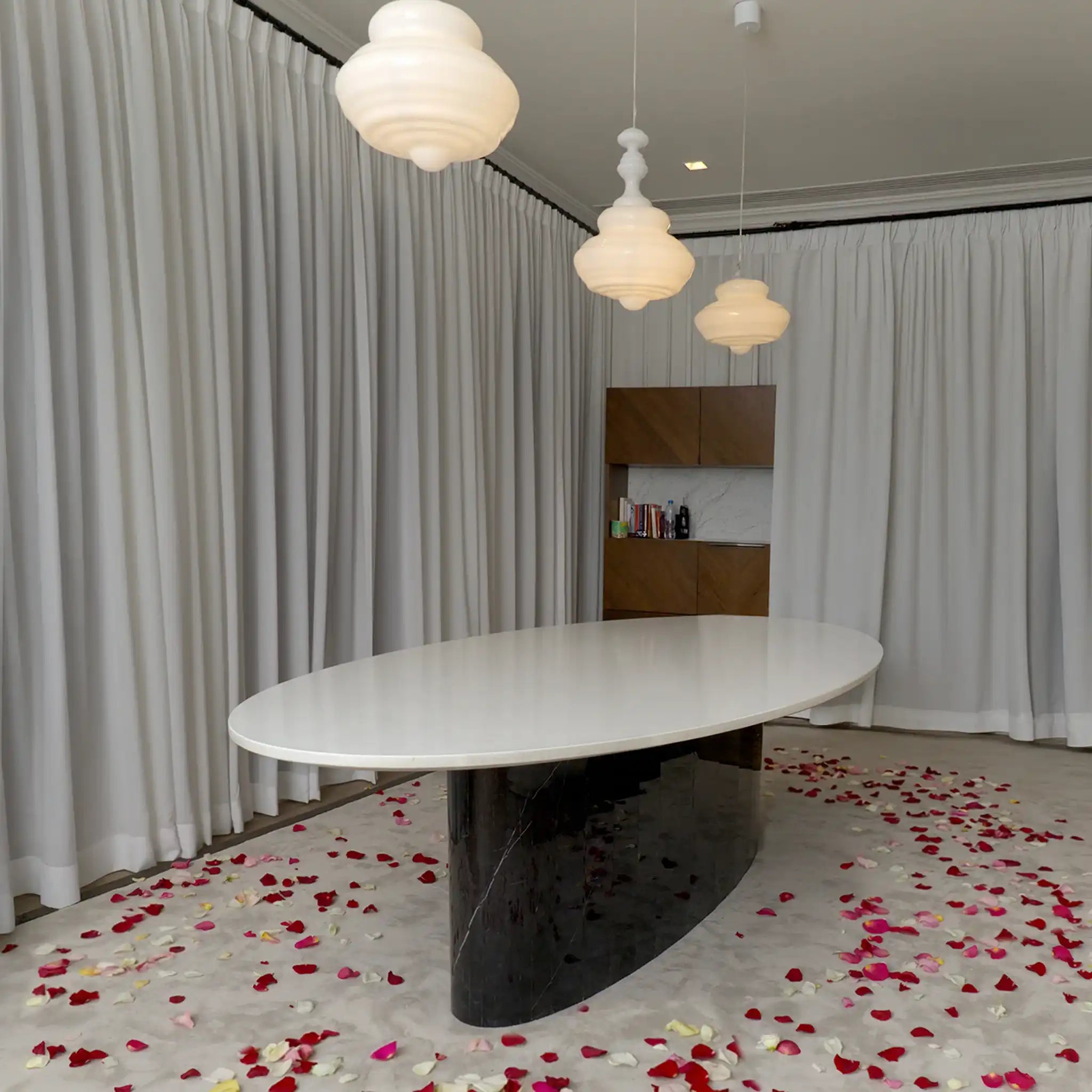 The RAVELLO OVAL DINING TABLE