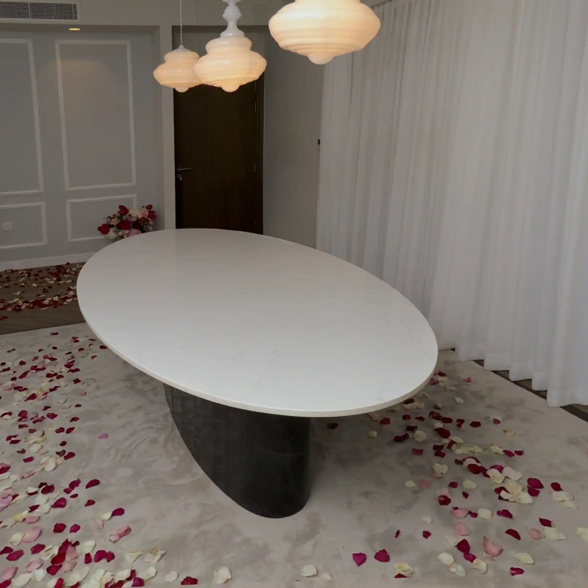 The RAVELLO OVAL DINING TABLE