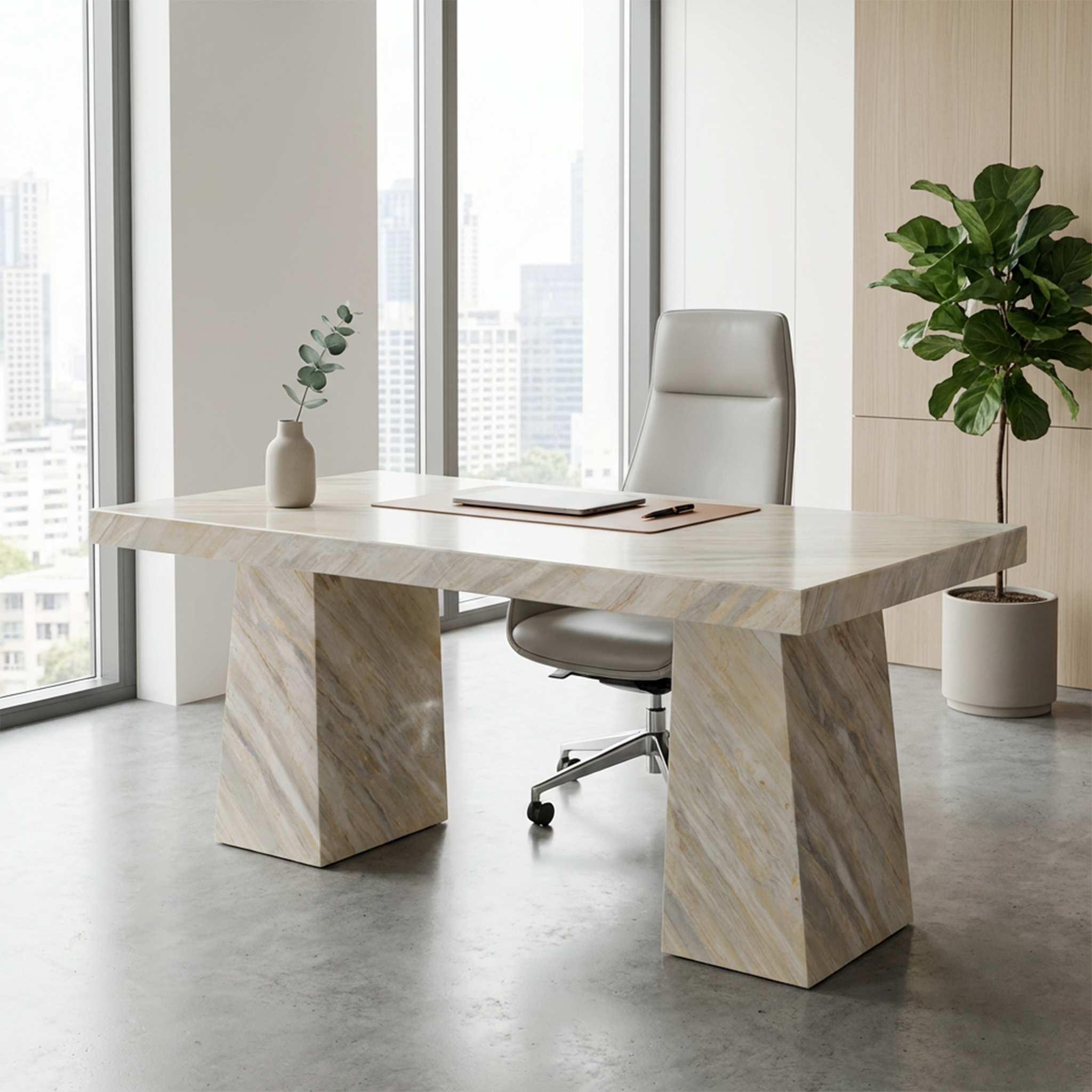 Riviera Marble Office Desk