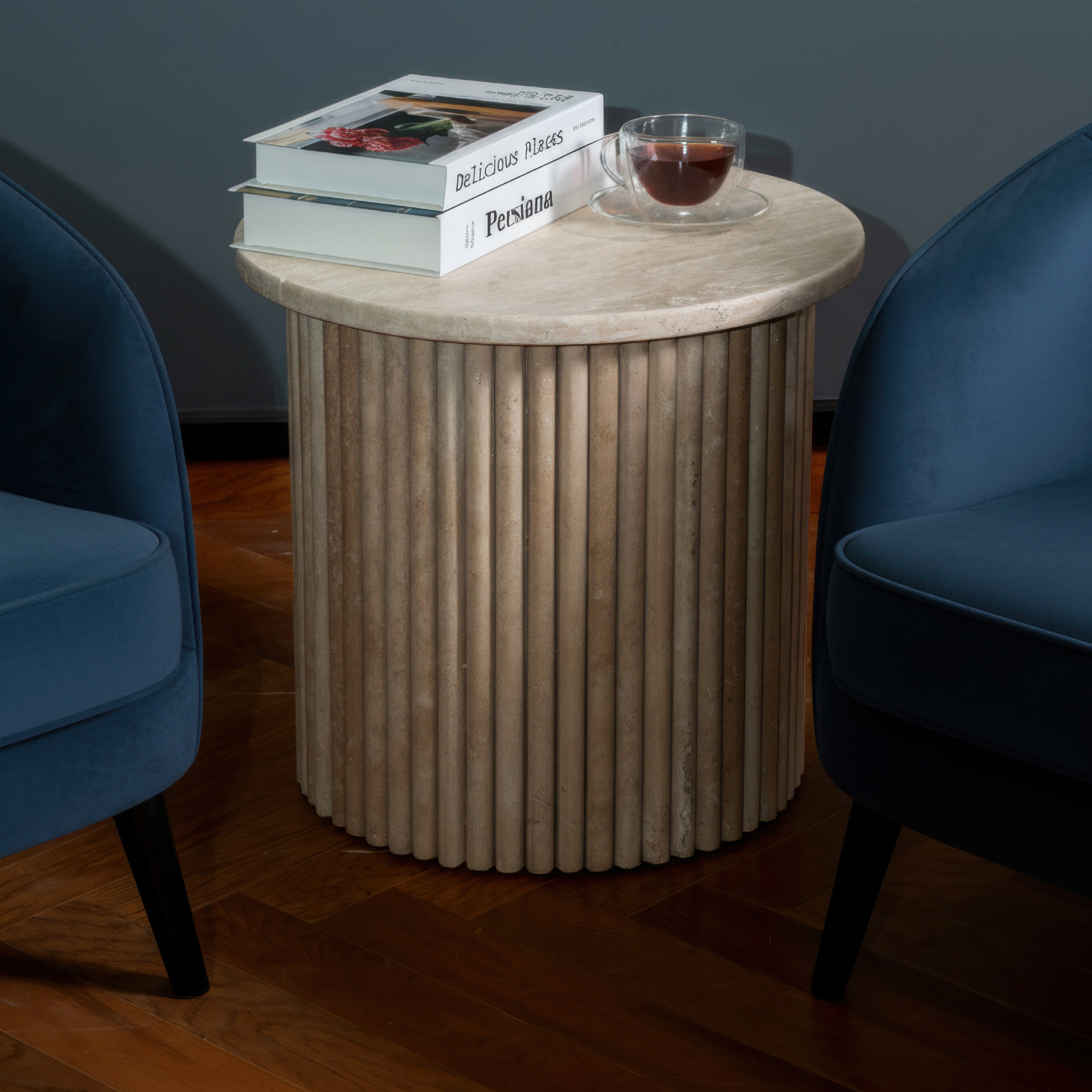 Roma Travertine Side Table