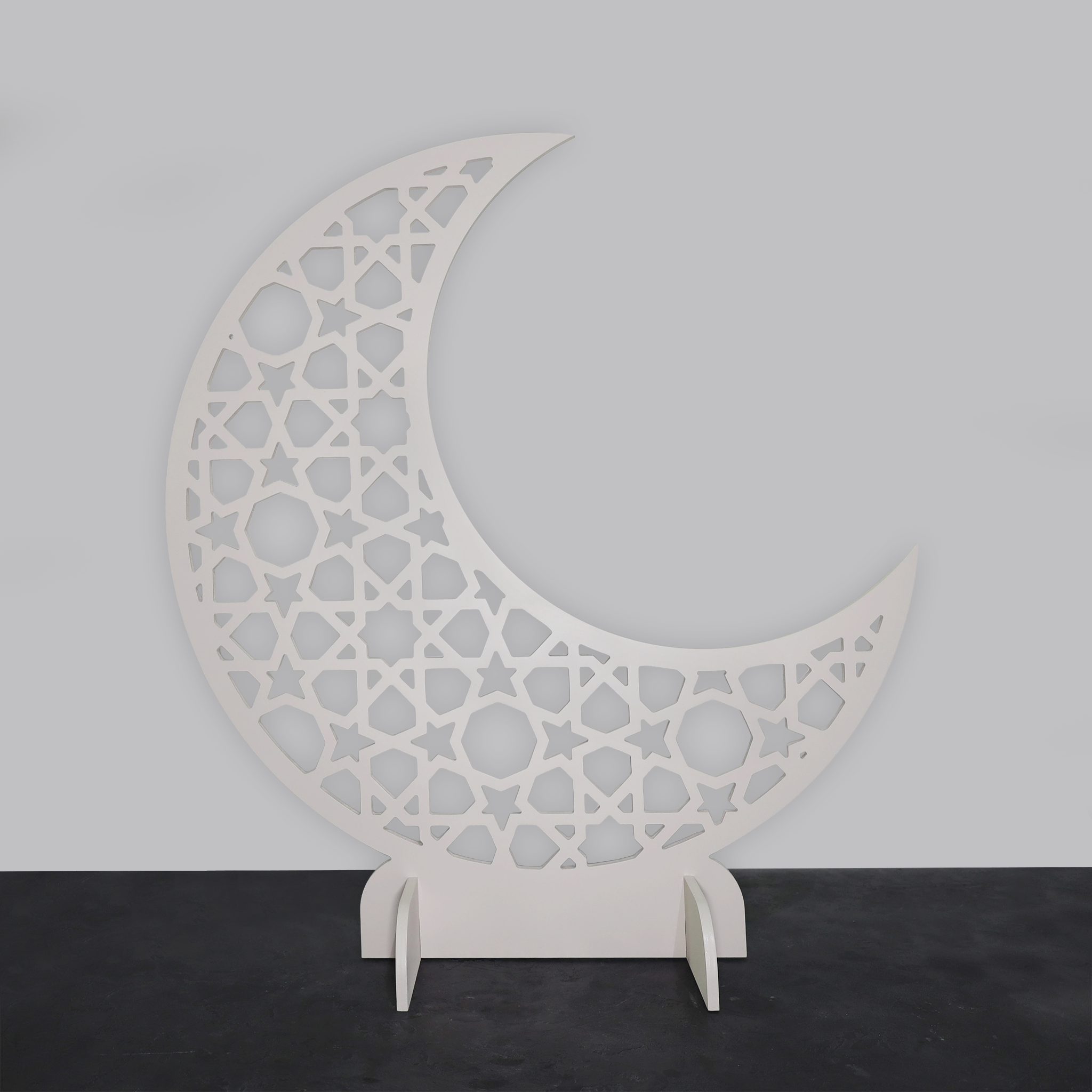 LED-Lit Wooden Ramadan Hilal
