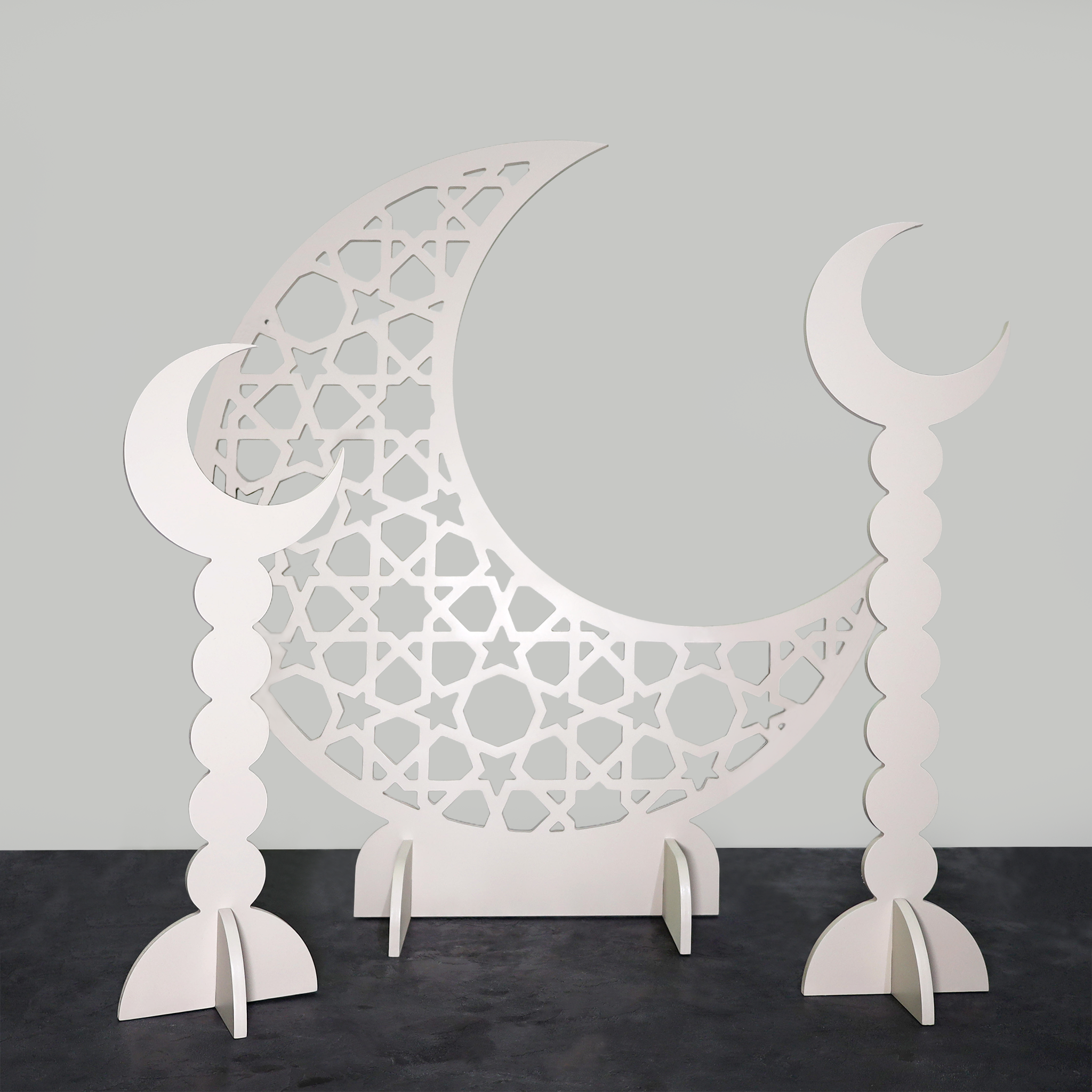 LED-Lit Wooden Ramadan Hilal