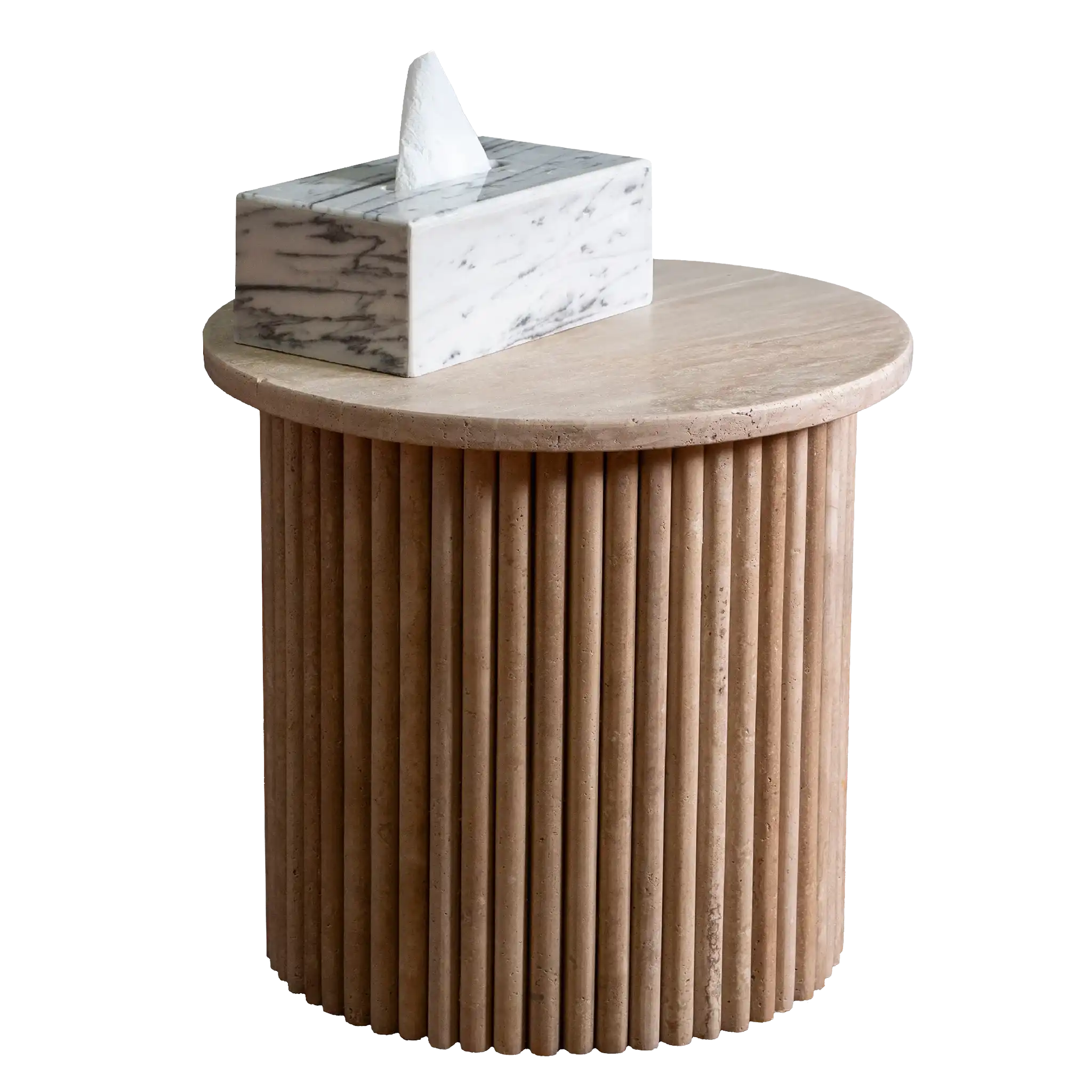 Roma Travertine Side Table