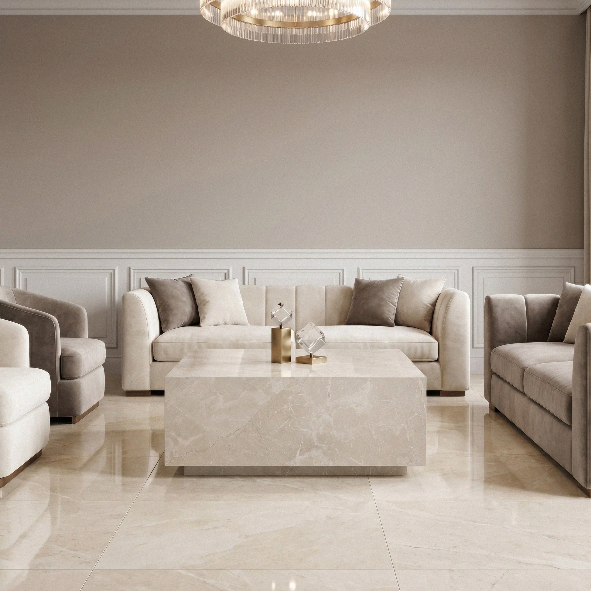 Samantha Marble Coffee Table - Marbeya Charm