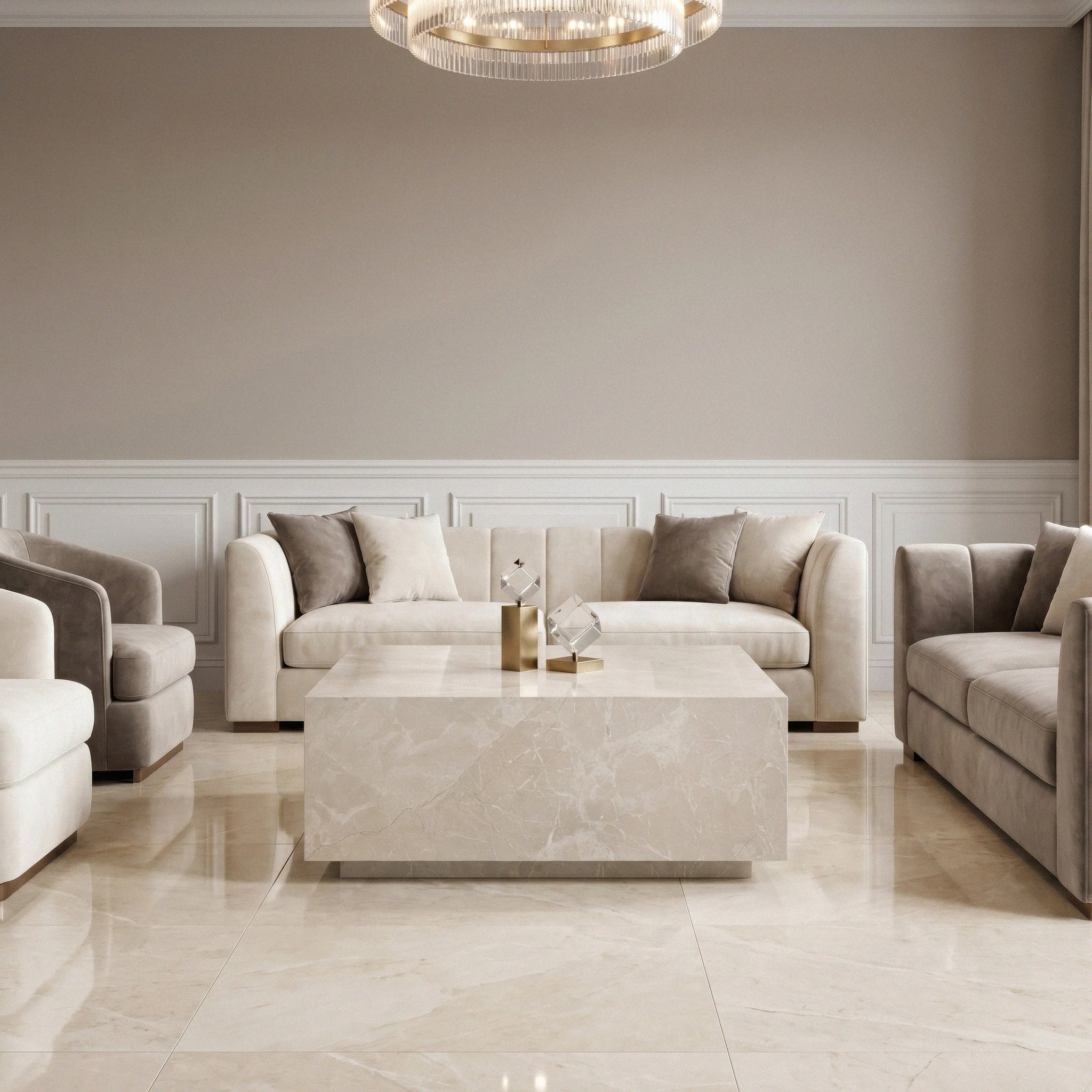 Samantha Marble Coffee Table - Marbeya Charm