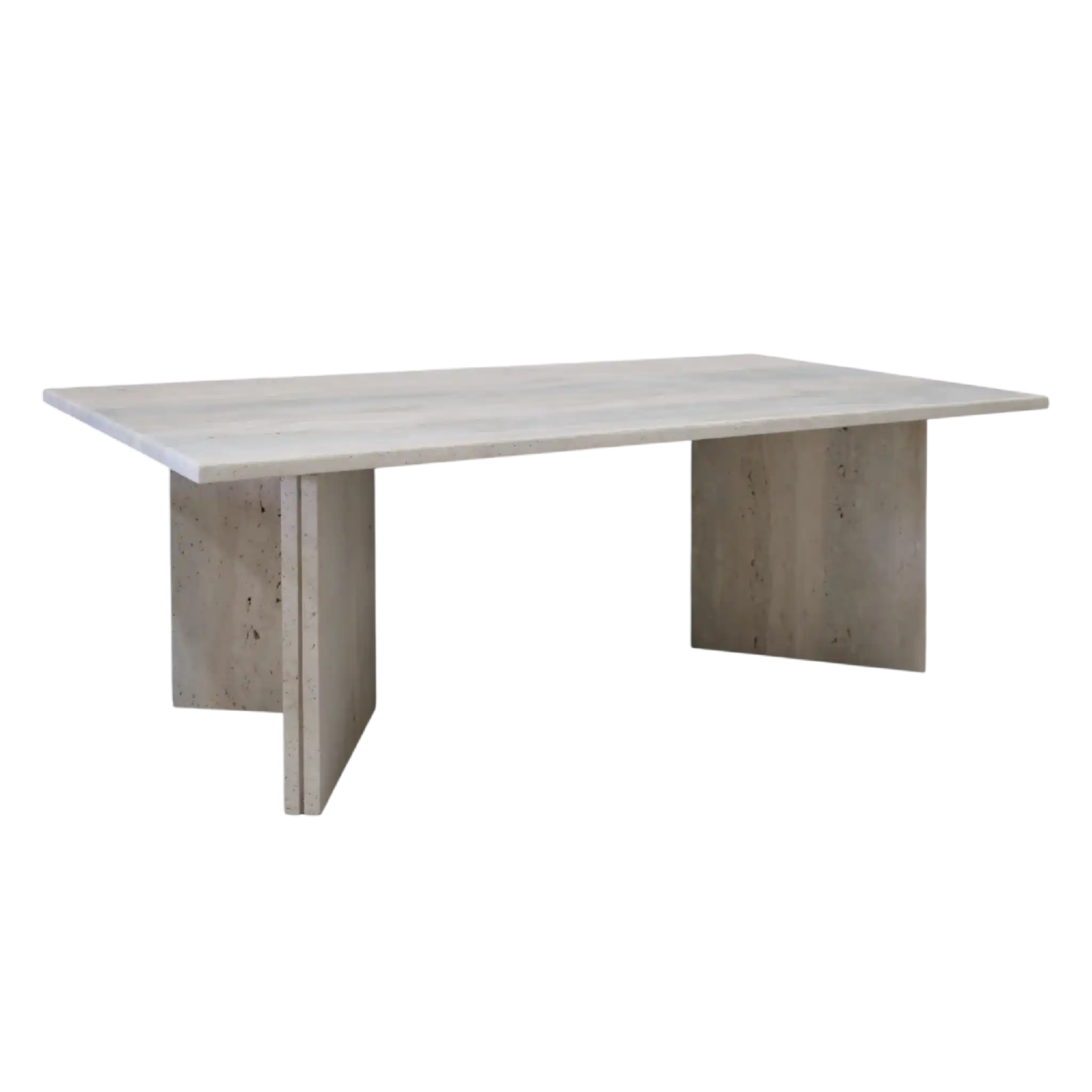 Rectangular Travertine Coffee table - Marbeya Charm
