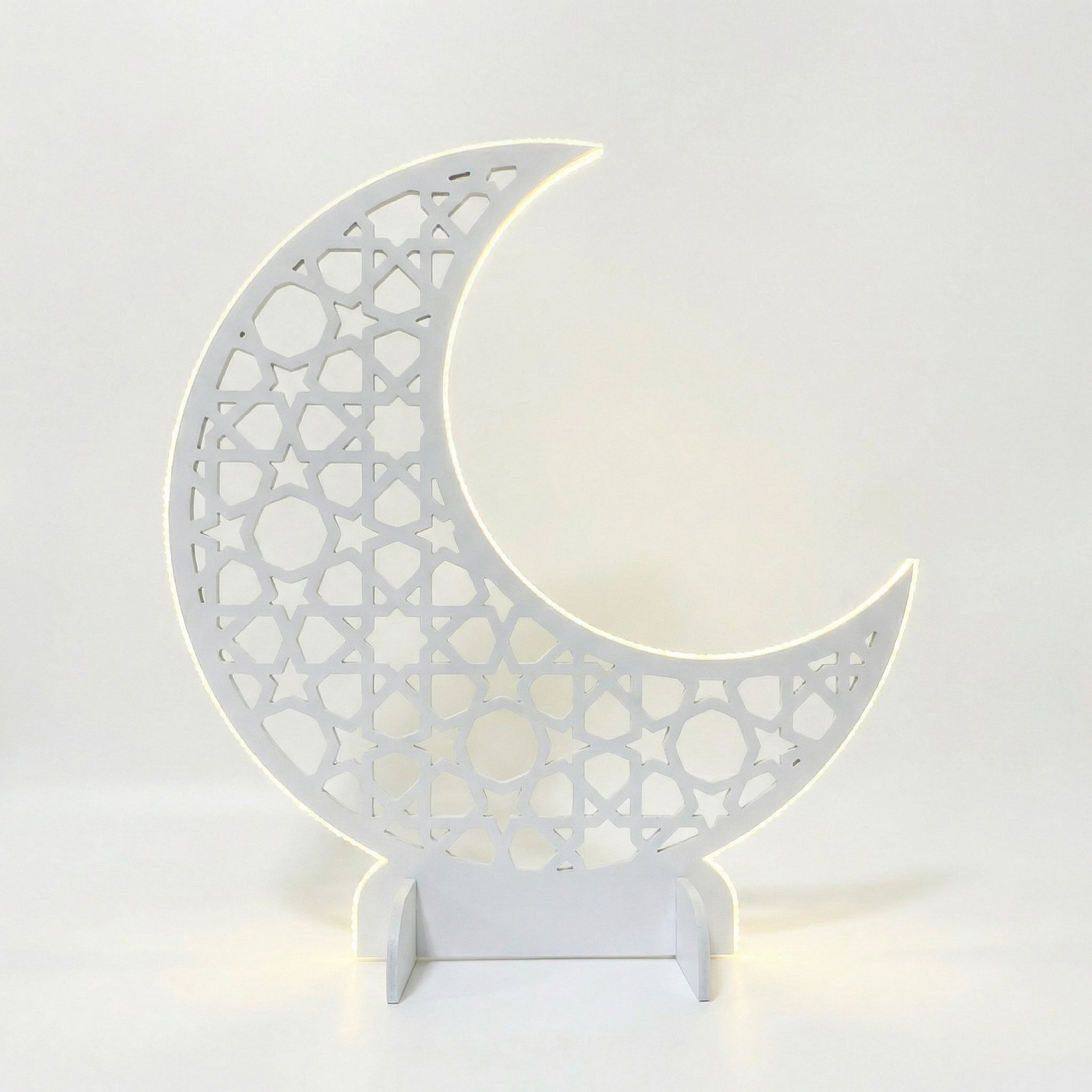 LED-Lit Wooden Ramadan Hilal