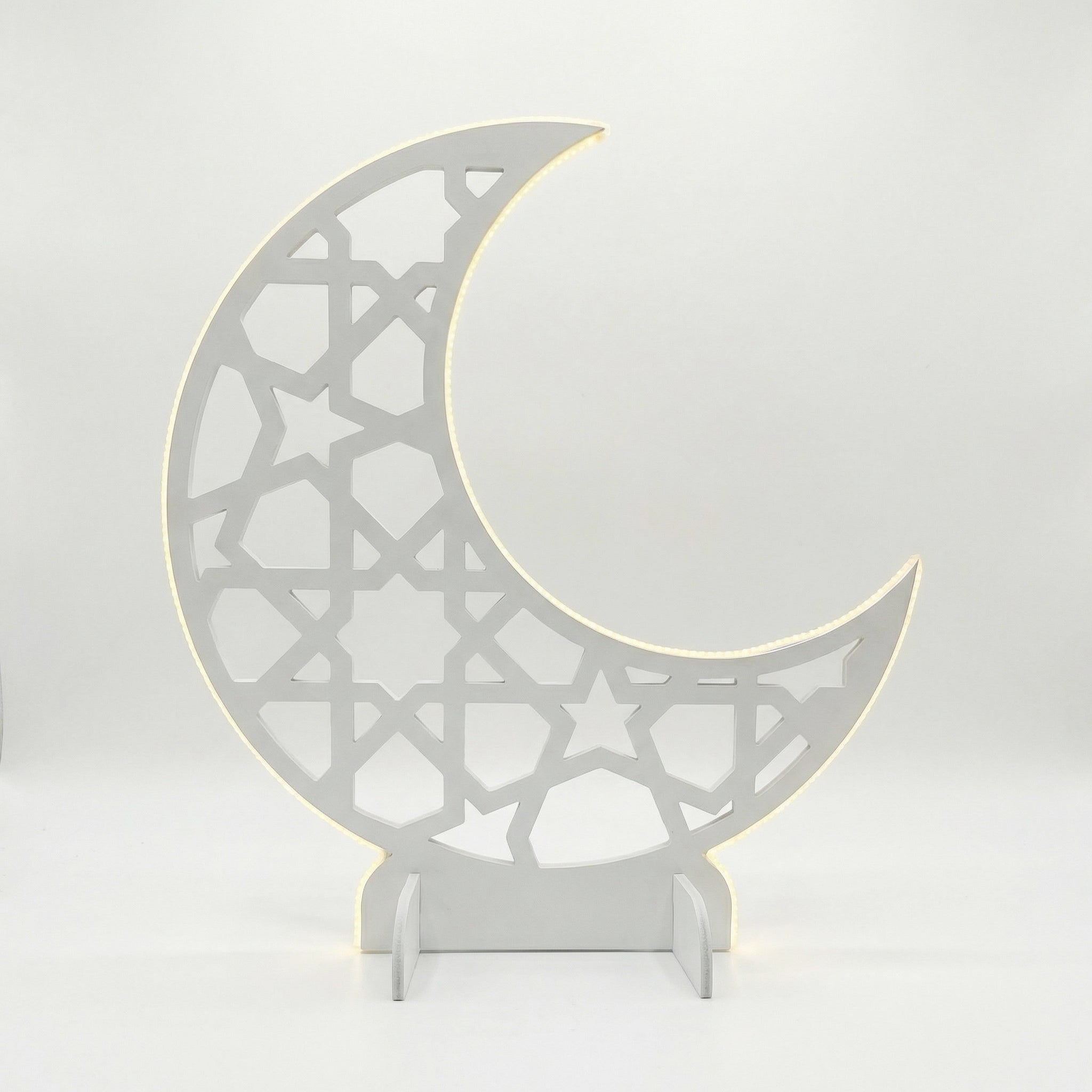 LED-Lit Wooden Ramadan Hilal