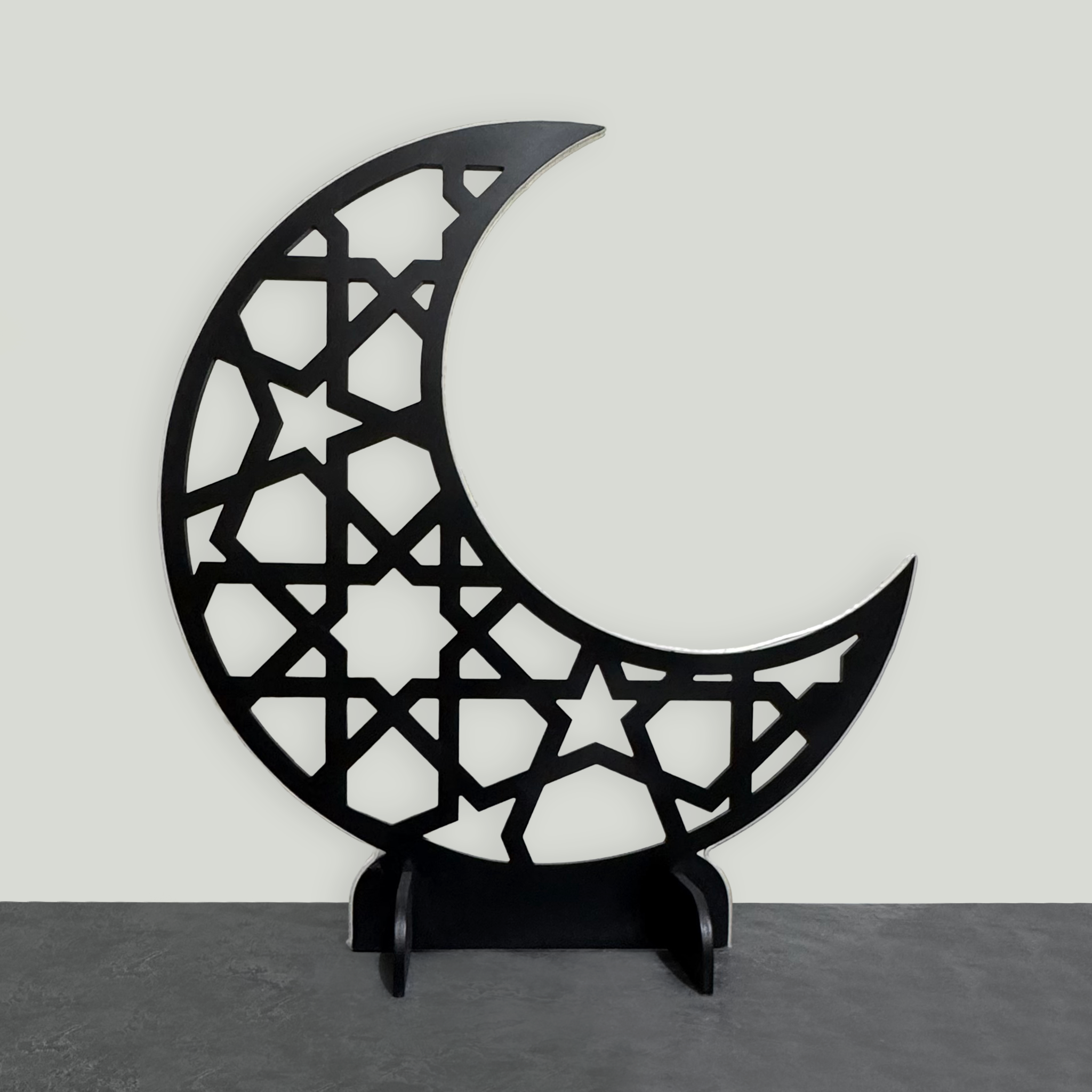 LED-Lit Wooden Ramadan Hilal