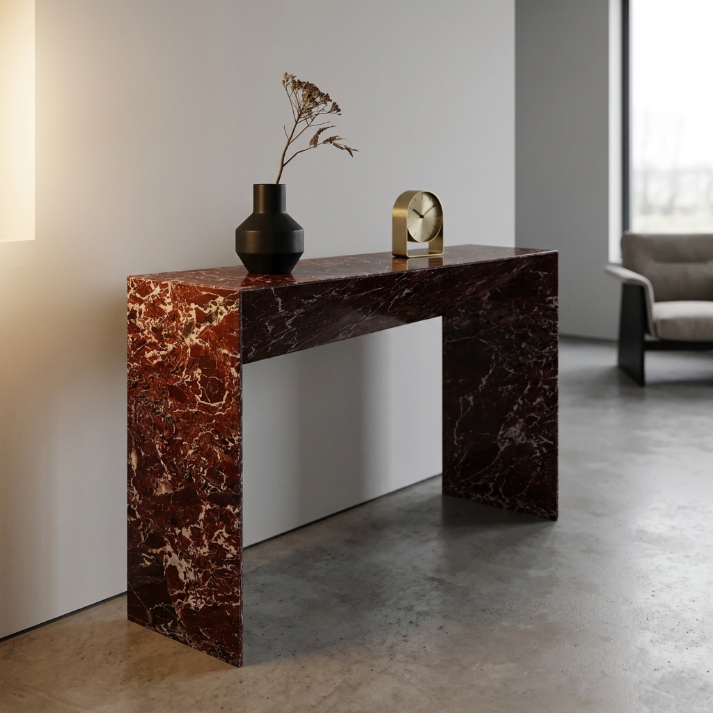 Rosso Luxe Marble Console