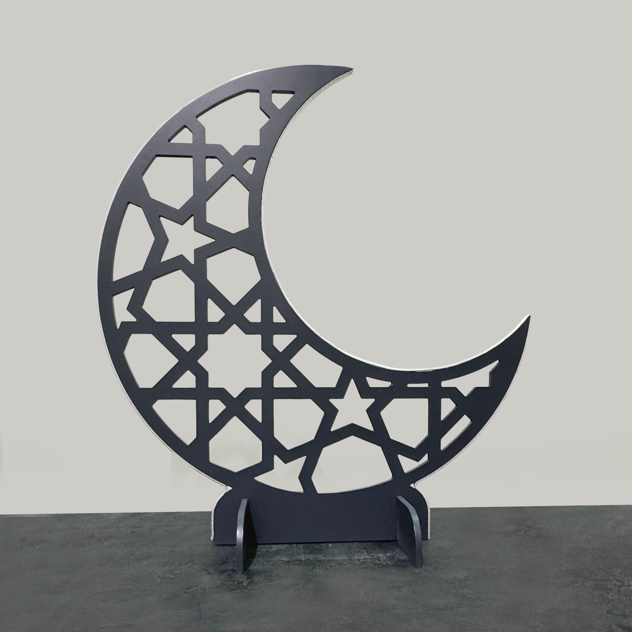 LED-Lit Wooden Ramadan Hilal